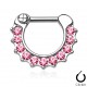 Piercing septum, oreille 05 - Onze strass roses