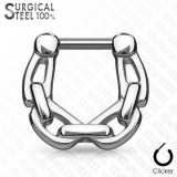 Piercing septum, oreille 07 - Chaine grise