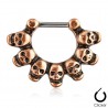 Piercing septum 11 - Crânes roses
