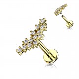 Piercing micro-labret 158 - Constellation jaune multistrass