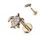 Piercing micro-labret 160 - Tortue rose strass
