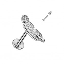 Piercing micro-labret 164 - Titane plume grise