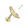 Piercing micro-labret 164 - Titane plume jaune