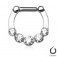 Piercing septum, oreille 21 - Zircones ronds transparents