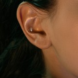 Piercing micro-labret 78 - Coeur rose deluxe