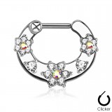 Piercing septum, oreille 23 - Trois fleurs