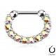 Piercing septum, oreille 27 - Aplati strass auroras