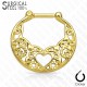 Piercing septum, oreille 44 - Jaune coeur et décorations