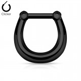 Piercing septum, oreille 31 - Simple noir
