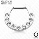 Piercing septum, oreille 32 - Neuf strass transparents