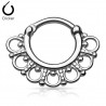 Piercing septum, oreille 33 - Vintage cercles gris