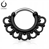 Piercing septum, oreille 33 - Vintage cercles noir