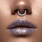 Piercing septum, oreille 38 - Multiples strass lilas
