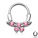 Piercing septum, oreille 39 - Papillon rose