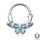 Piercing septum, oreille 39 - Papillon bleu-clair