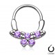 Piercing septum, oreille 39 - Papillon lilas