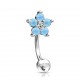 Piercing arcade 51 - Fleur bleu-clair