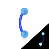 Piercing arcade acrylique 24 - Flexible fluorescent bleu-clair