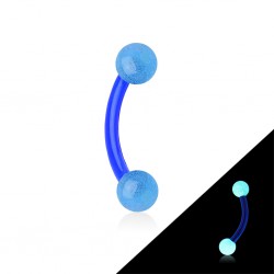 Piercing arcade acrylique 24 - Flexible fluorescent bleu-clair