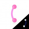 Piercing arcade acrylique 24 - Flexible fluorescent rose