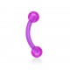 Piercing arcade acrylique 11 - Flexible lilas boules