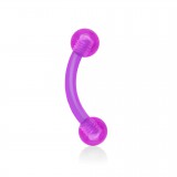 Piercing arcade acrylique 11 - Flexible lilas boules