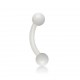Piercing arcade acrylique 11 - Flexible blanc boules