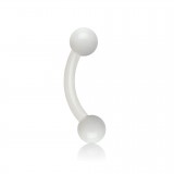 Piercing arcade acrylique 11 - Flexible blanc boules