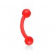 Piercing arcade acrylique 11 - Flexible rouge boules