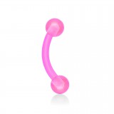 Piercing arcade acrylique 11 - Flexible rose boules