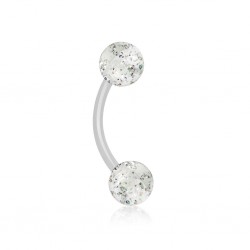 Piercing arcade acrylique 44 - Flexible transparent paillettes