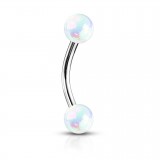 Piercing arcade 46 - Acier brillant blanc