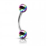 Piercing arcade 46 - Acier brillant noir