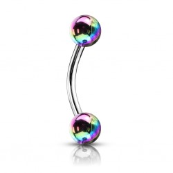 Piercing arcade 46 - Acier brillant noir
