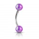 Piercing arcade 46 - Acier brillant lilas