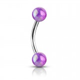 Piercing arcade 46 - Acier brillant lilas