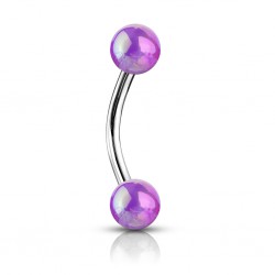 Piercing arcade 46 - Acier brillant lilas