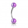 Piercing arcade 46 - Acier brillant lilas