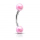 Piercing arcade 46 - Acier brillant rose
