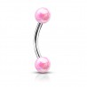 Piercing arcade 46 - Acier brillant rose