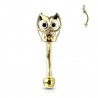 Piercing arcade 68 - Hibou jaune