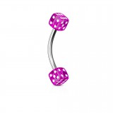 Piercing arcade acrylique 01 - Deux dés lilas