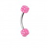 Piercing arcade acrylique 01 - Deux dés roses