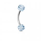 Piercing arcade acrylique 01 - Deux dés transparents