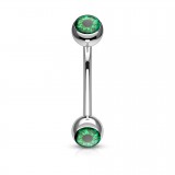 Piercing arcade 71 - Oeil psychédélique vert