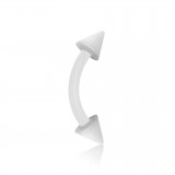 Piercing arcade acrylique 05 - Blanc flexible pointes