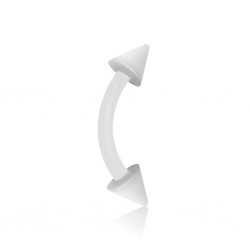 Piercing arcade acrylique 05 - Blanc flexible pointes