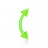 Piercing arcade acrylique 05 - Vert-pomme flexible pointes