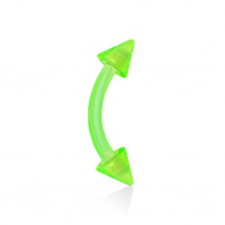 Piercing arcade acrylique 05 - Vert-pomme flexible pointes