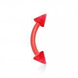 Piercing arcade acrylique 05 - Rouge flexible pointes